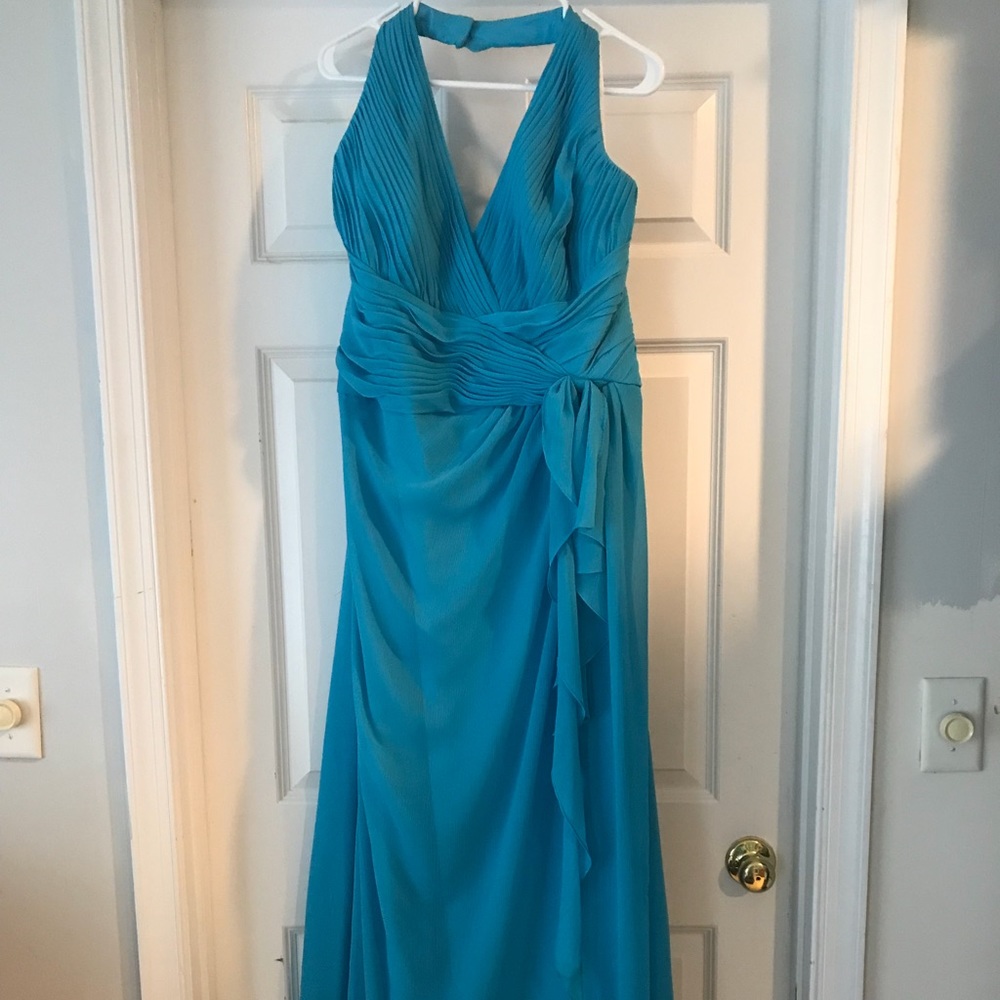 David’s Bridal Plus Size Halter Gown in Malibu